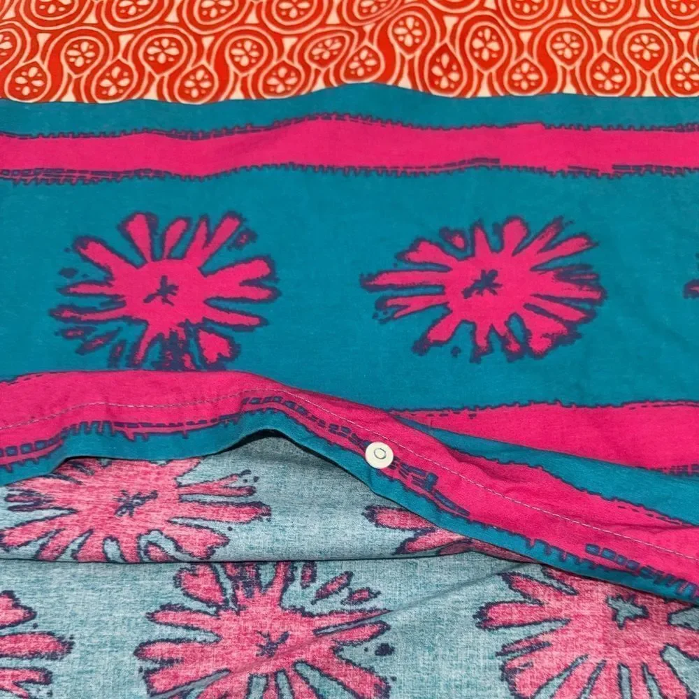 BUNDLE - IKEA LÄPPLJUNG Boho Twin Duvet Cover – multicolor tribal stripe EUC 🌀🔷💛